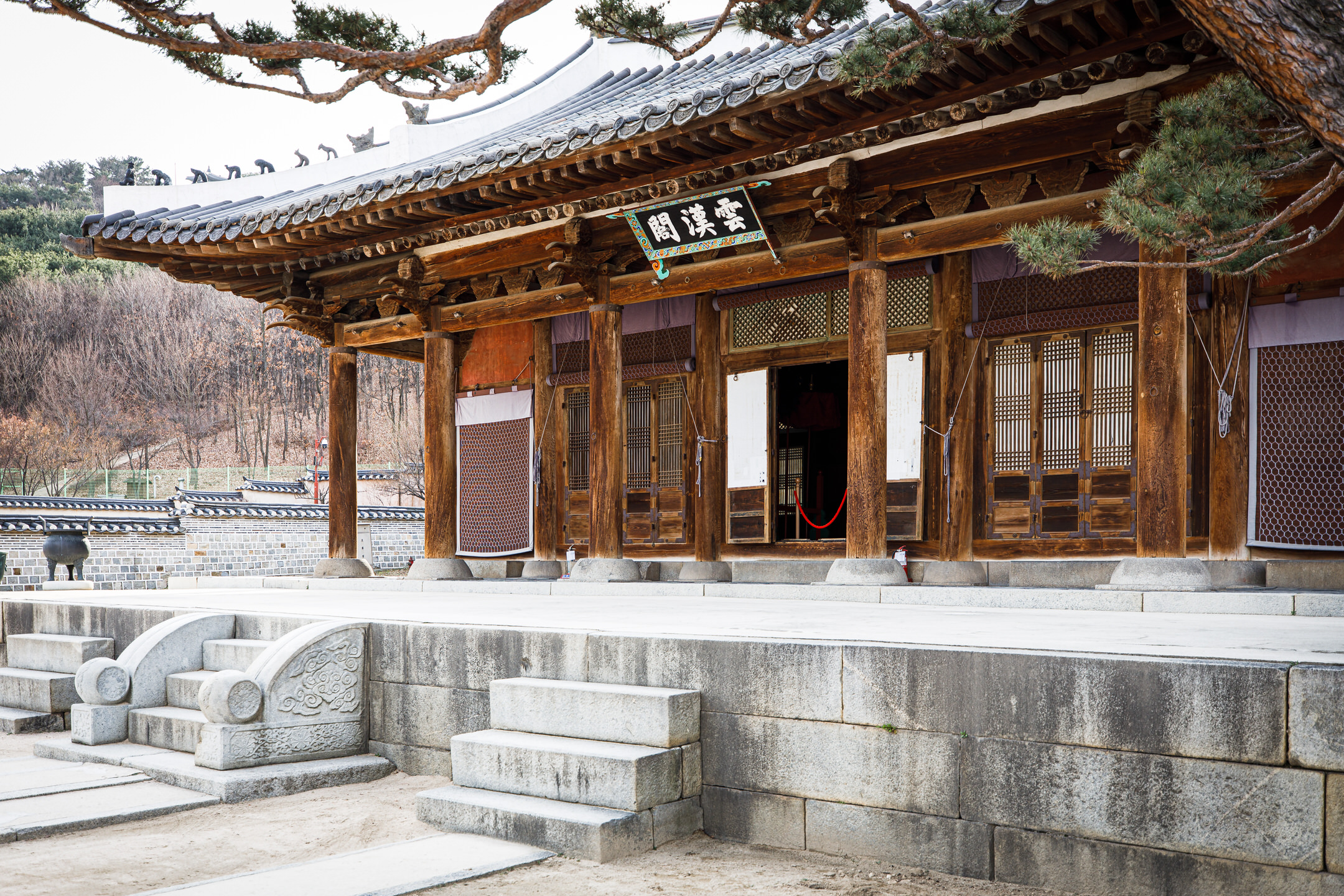 Wooden shrine.